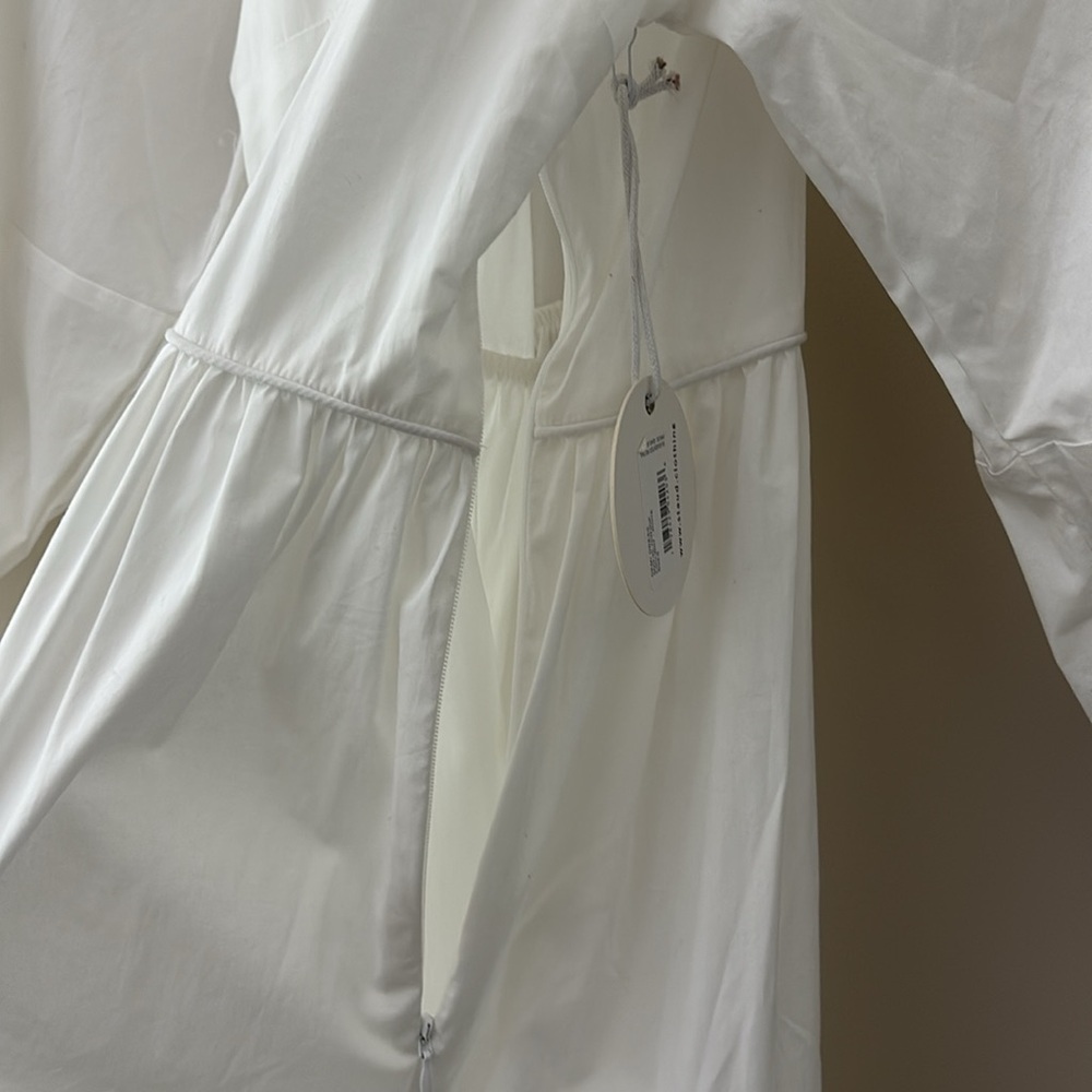 New STAUD Demi Dress White Tiered Maxi Cotton 3/4 Sleeves Size S - Picture 14 of 16